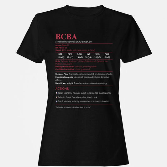 BCBA Women's T-Shirt - Black - 1