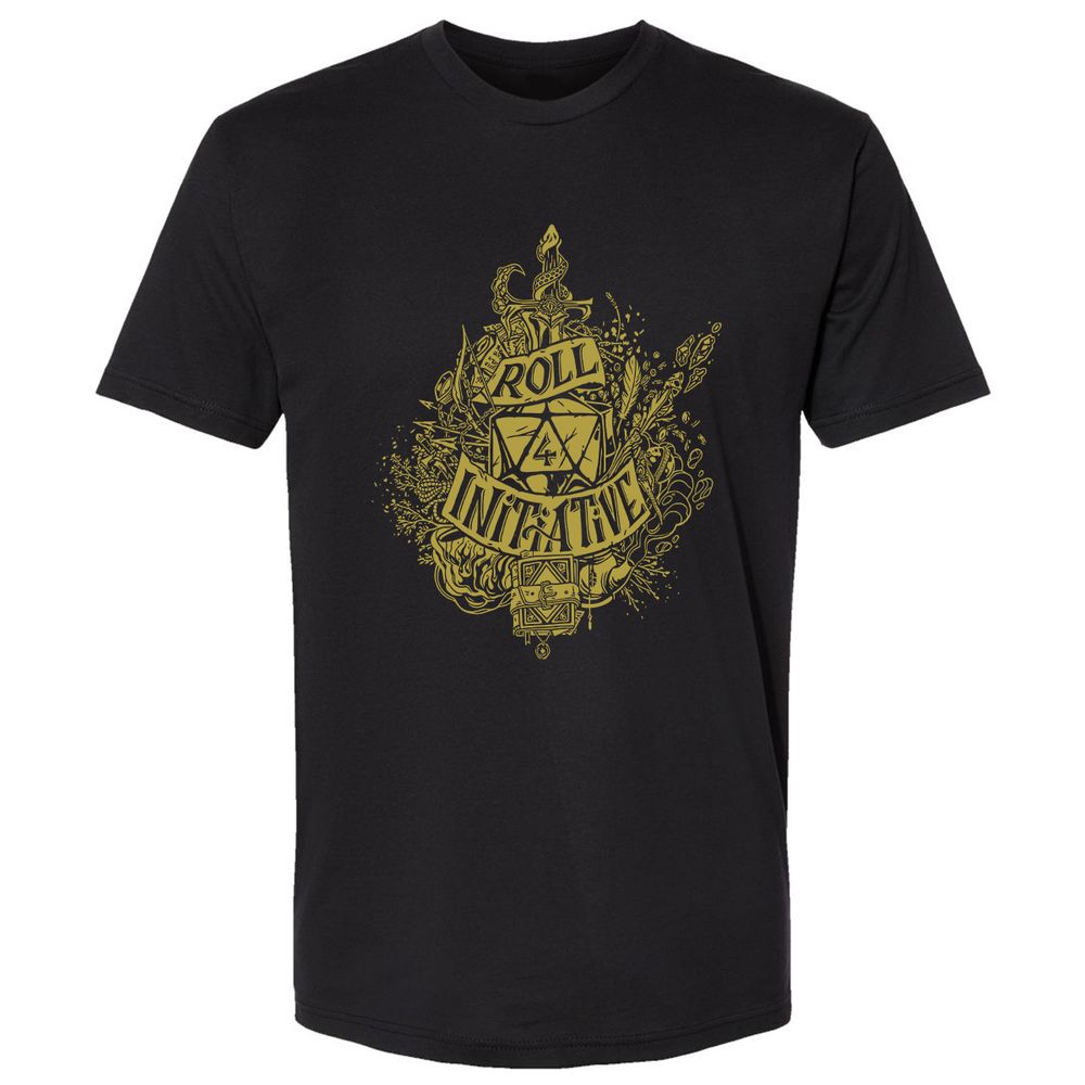 Roll Initiative Premium Unisex T-Shirt - Black - 1