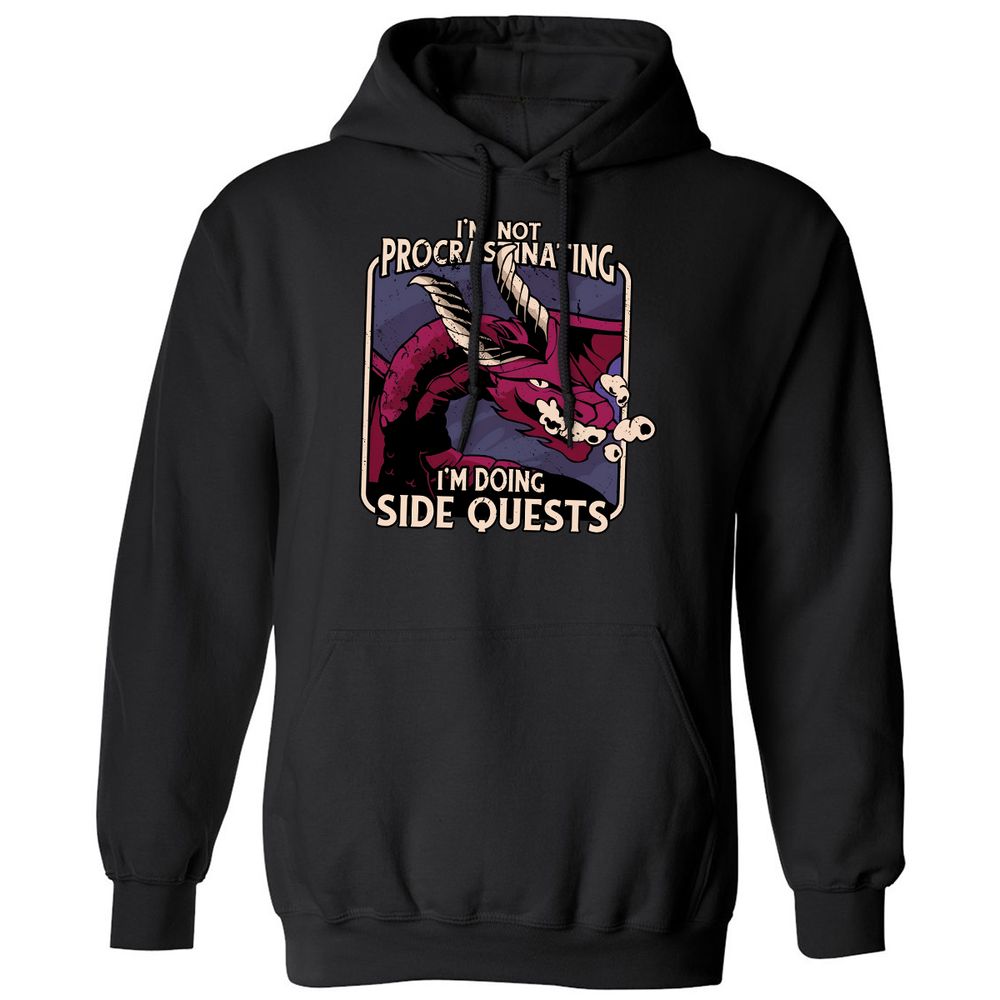 Doing Side Quests Classic Unisex Hoodie - Black - 1