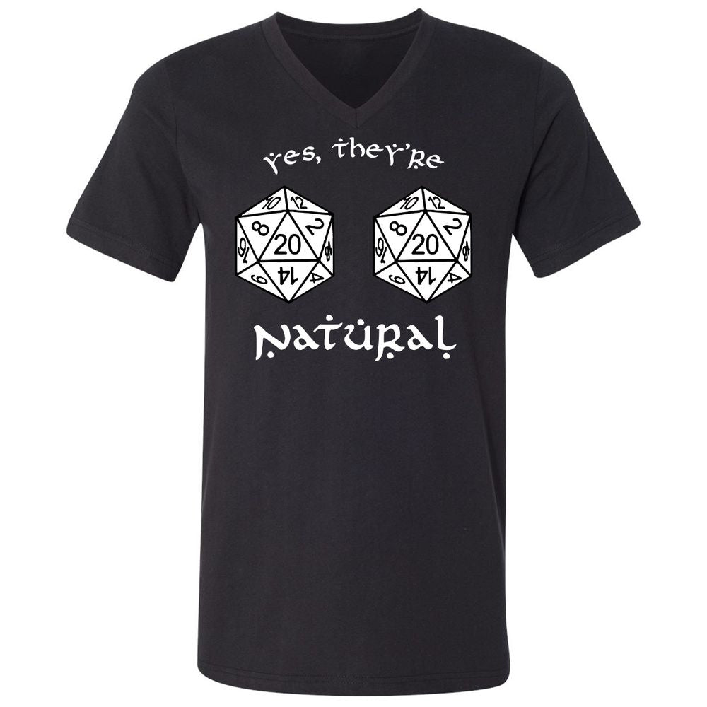 They Are Natural Unisex V-Neck T-Shirt - Black - 1