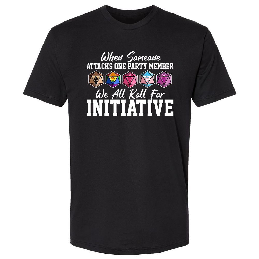 LGBT Roll For Initiative Premium Unisex T-Shirt - Black - 1