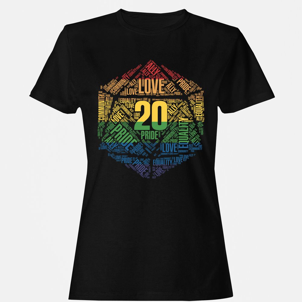 D20 Pride Women's T-Shirt - Black - 1