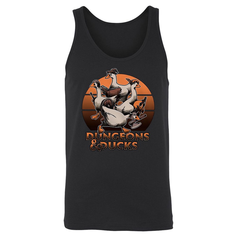 Dungeons And Ducks Unisex Jersey Tank - Black - 1