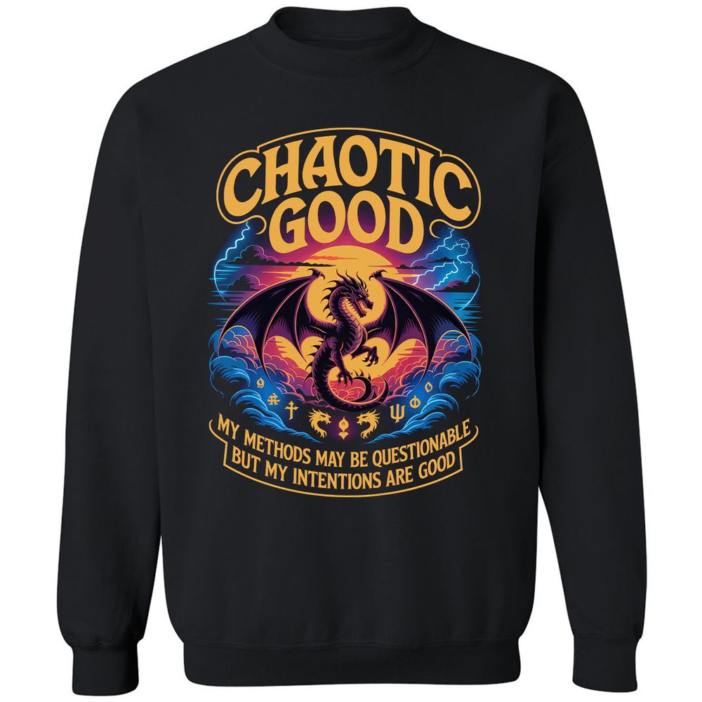 Chaotic Good Classic Unisex Sweatshirt - Black - 1