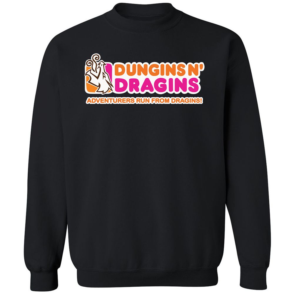 Dungins & Dragins Classic Unisex Sweatshirt - Black - 1