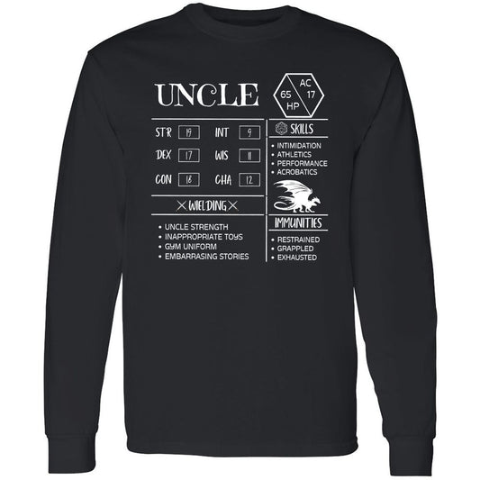 Uncle Stats 2 Long Sleeve T-Shirt - Black - 1