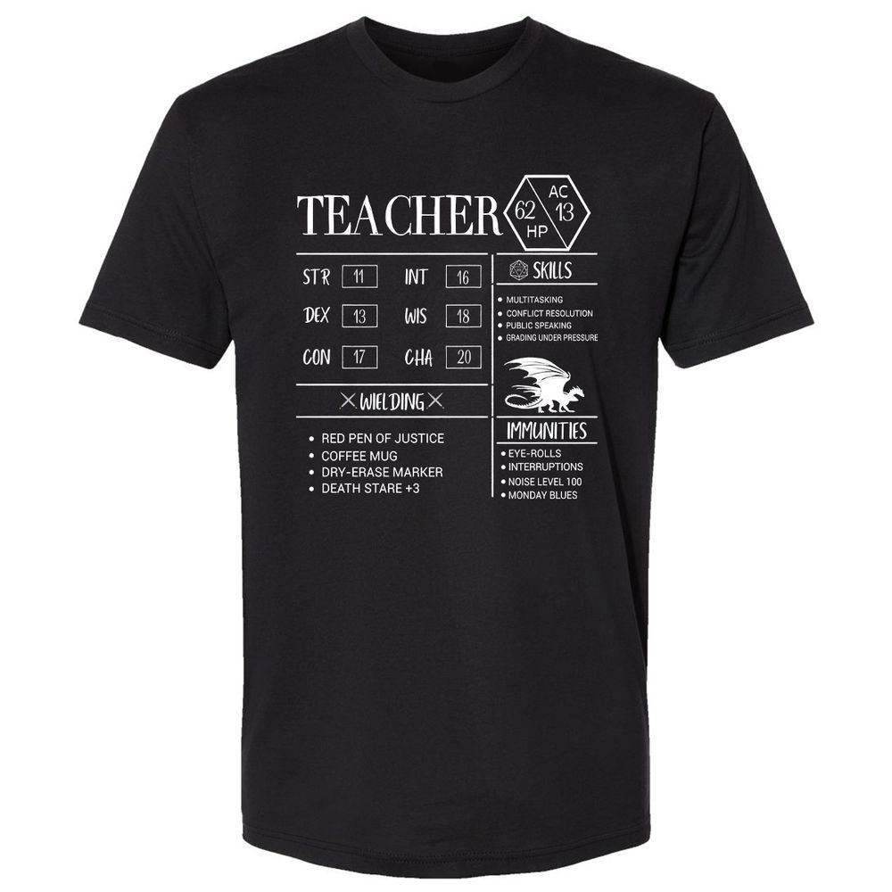 Teacher New Premium Unisex T-Shirt - Black - 1