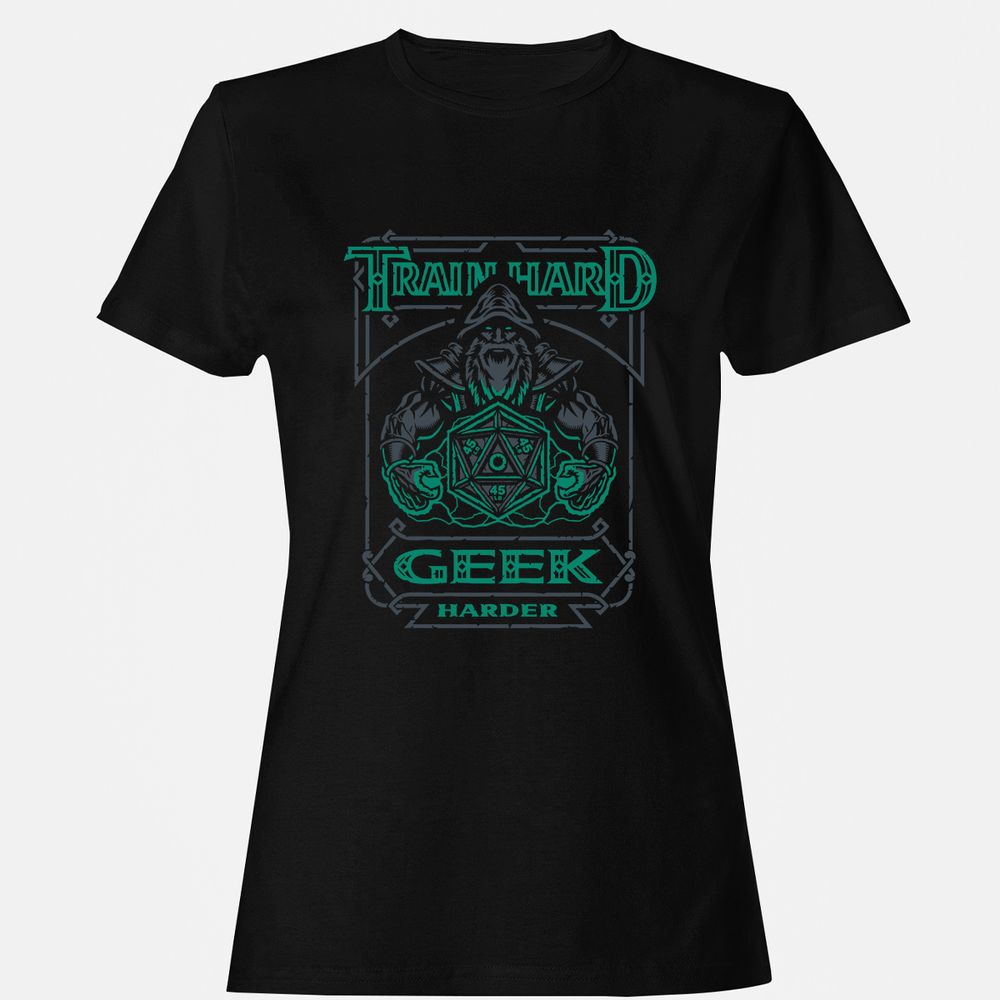 Train Hard, Geek Harder - Black - 1