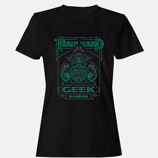 Train Hard, Geek Harder - Black - 1