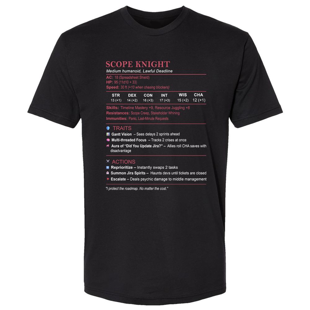 PM Stats Premium Unisex T-Shirt - Black - 1