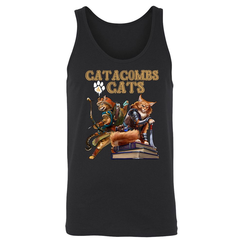 Catacombs & Cats Unisex Jersey Tank - Black - 1
