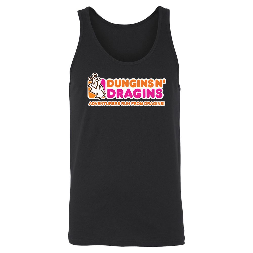 Dungins & Dragins Unisex Jersey Tank - Black - 1