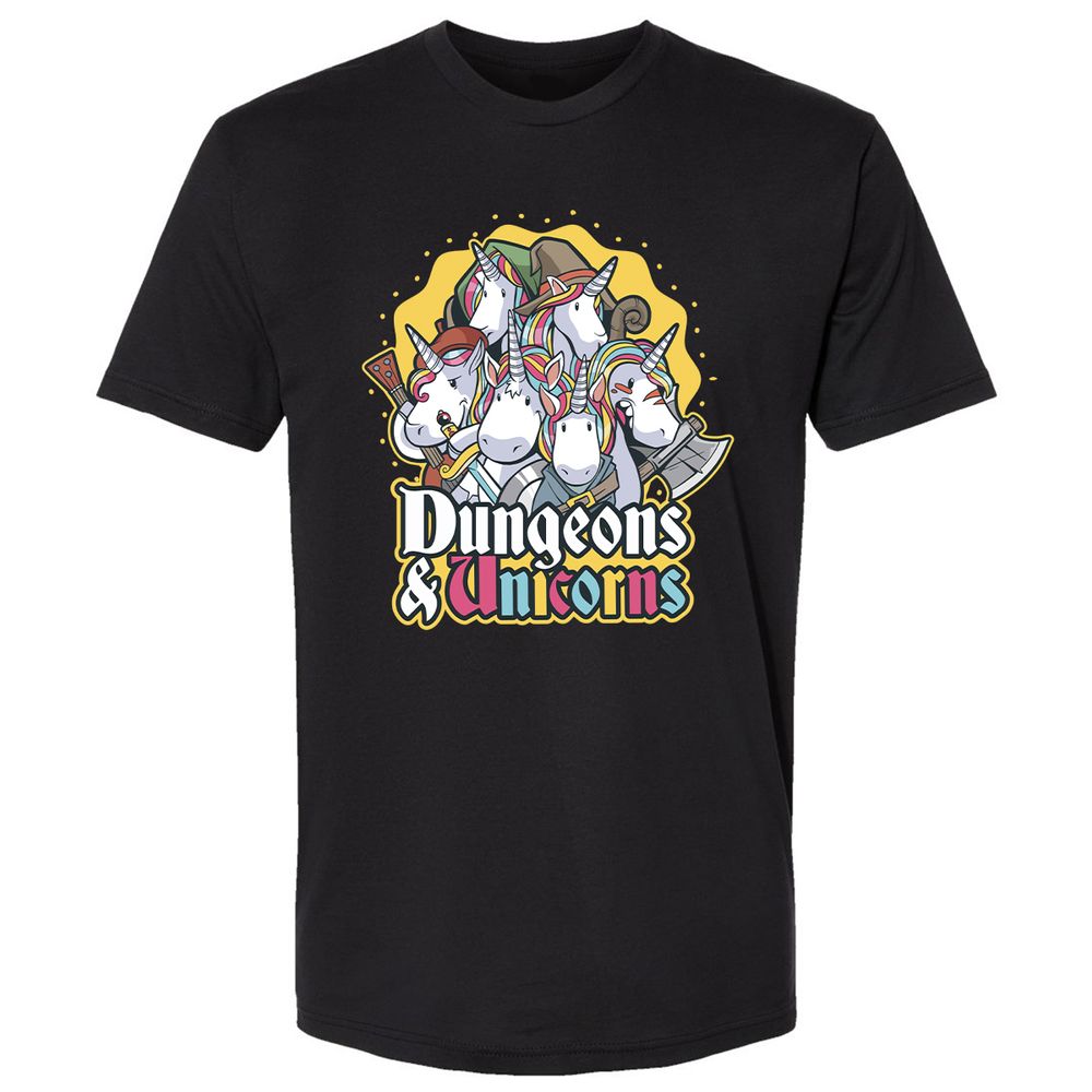 Dungeons And Unicorns Premium Unisex T-Shirt - Black - 1
