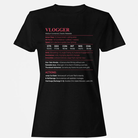 Vlogger Women's T-Shirt - Black - 1