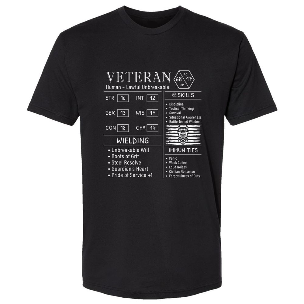 2710 veteran stats new Premium Unisex T-Shirt - Black - 1
