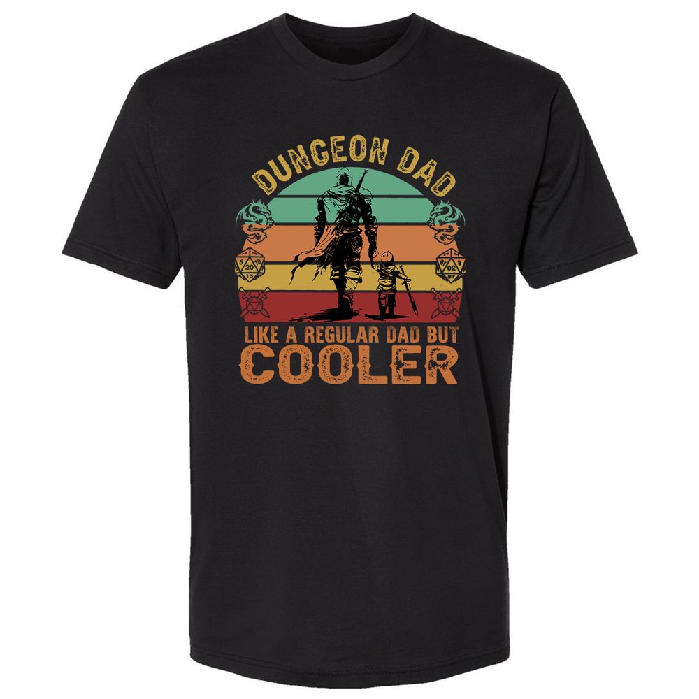 Dungeon Dad Like A Regular Dad Premium Unisex T-Shirt - Black - 1