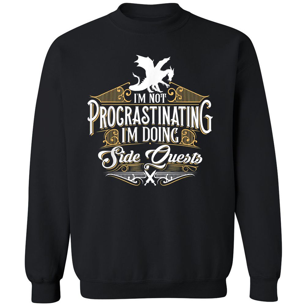 I'm Doing Side Quests Classic Unisex Sweatshirt - Black - 1