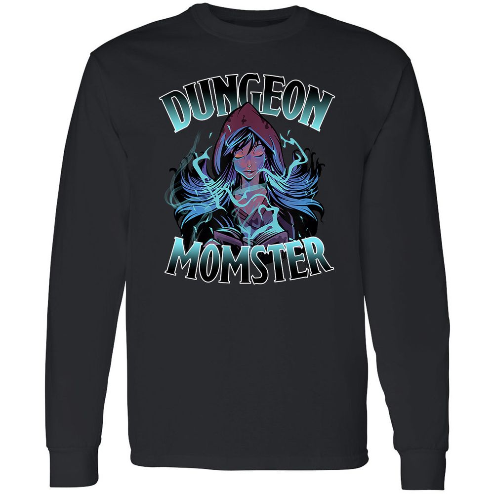 Dungeon Momster Long Sleeve T-Shirt - Black - 1
