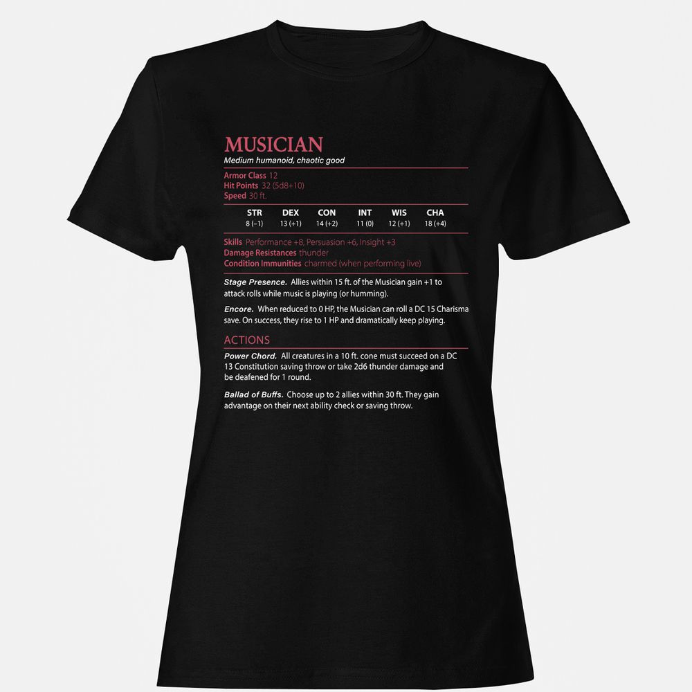 Musician Stats - Black - 1