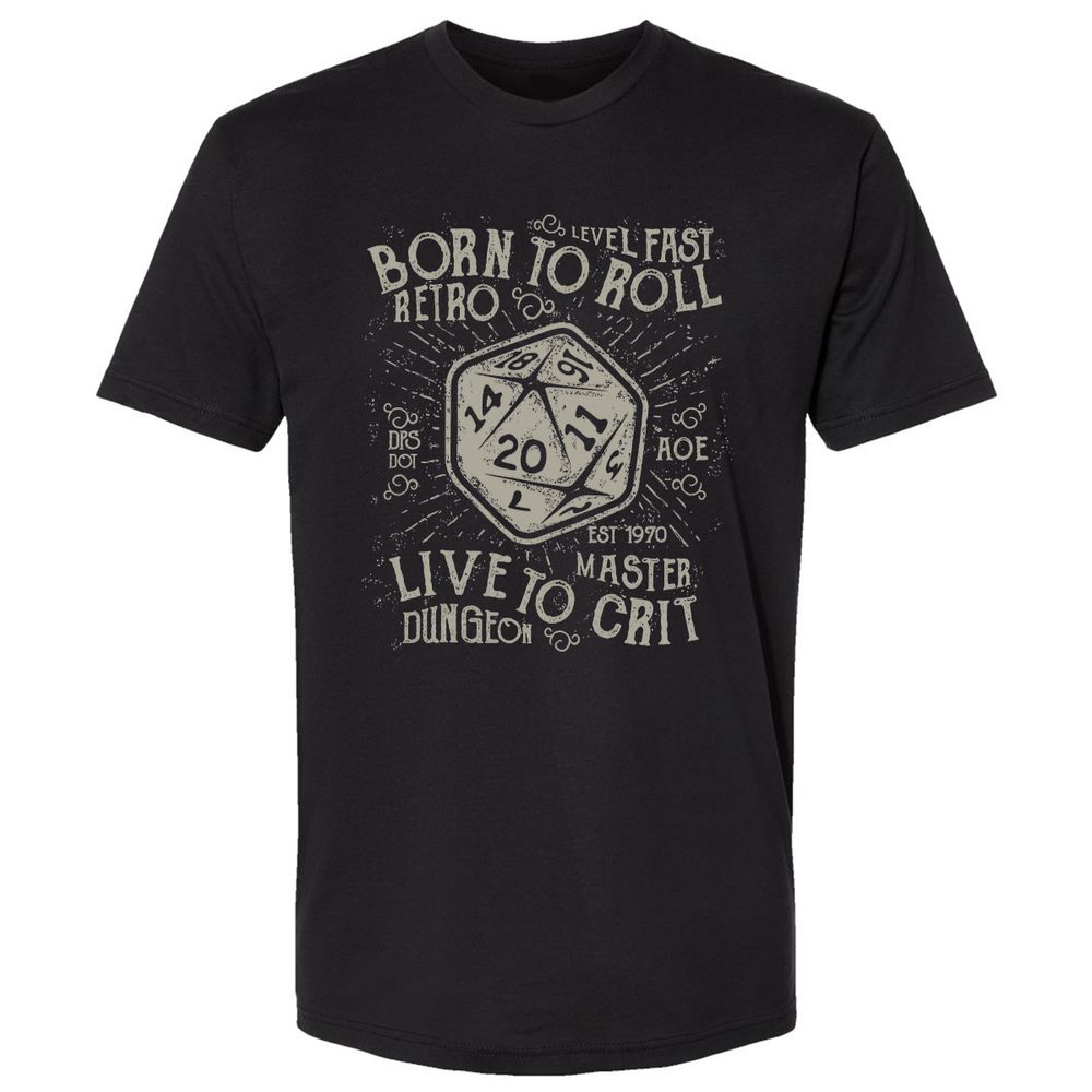 Born To Roll Live To Crit Premium Unisex T-Shirt - Black - 1