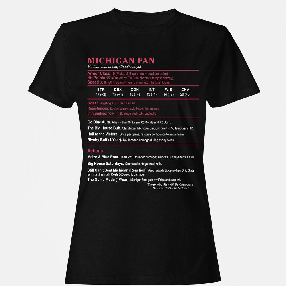 MICHIGAN FAN Women's T-Shirt - Black - 1