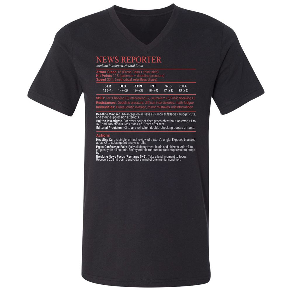 News Reporter Stats Block - Black - 1