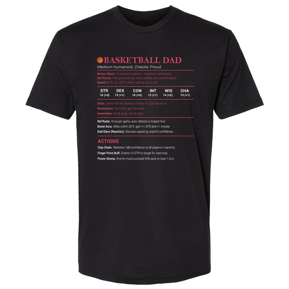 Basketball Dad Premium Unisex T-Shirt - Black - 1