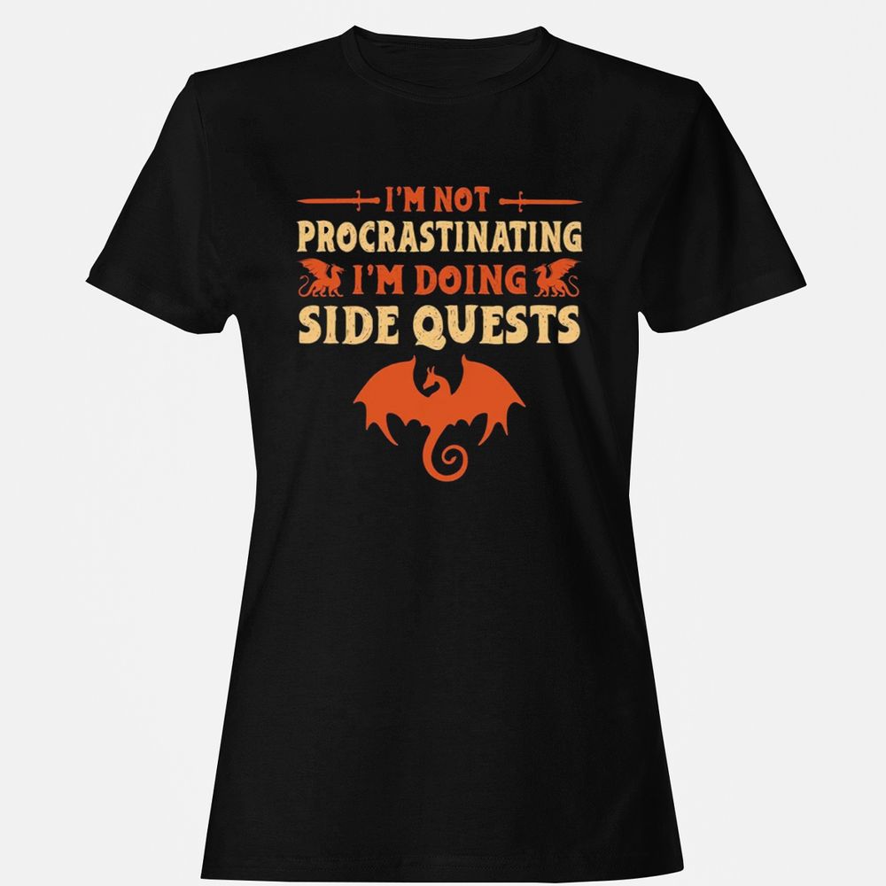 I'm Doing Side Quests Women's T-Shirt - Black - 1