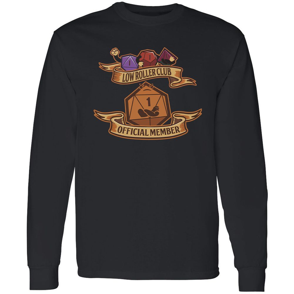 Low Roller Club Long Sleeve T-Shirt - Black - 1