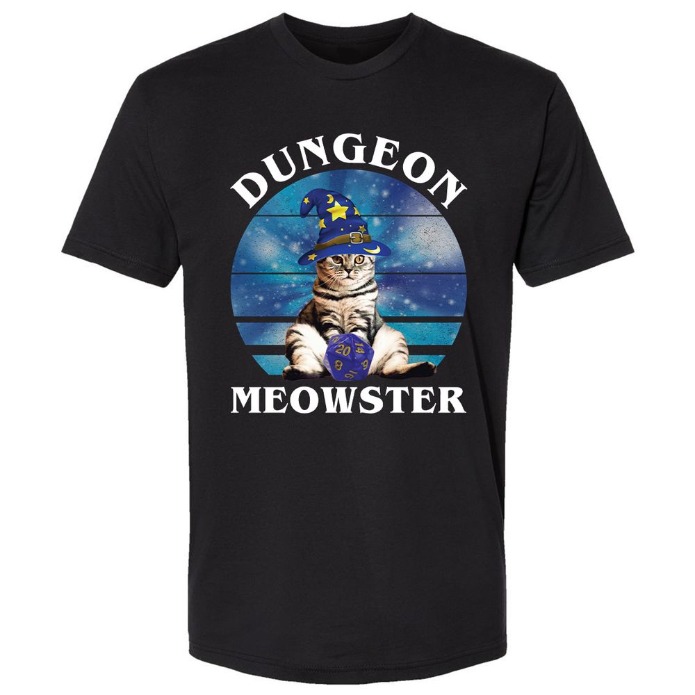 Dungeon Meowster Vintage Premium Unisex T-Shirt - Black - 1