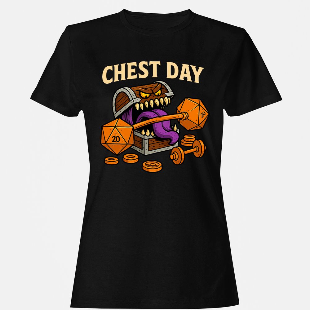 Chest Day Women's T-Shirt - Black - 1