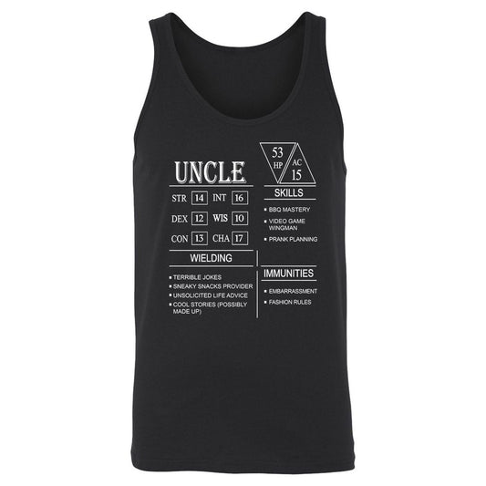 Uncle Stats Unisex Jersey Tank - Black - 1