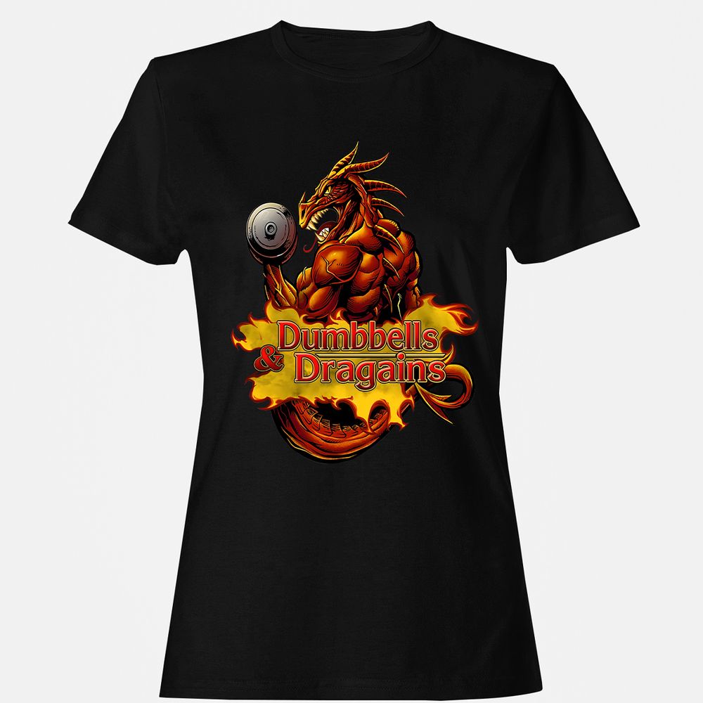 Dumbbells & Dragains Women's T-Shirt - Black - 1