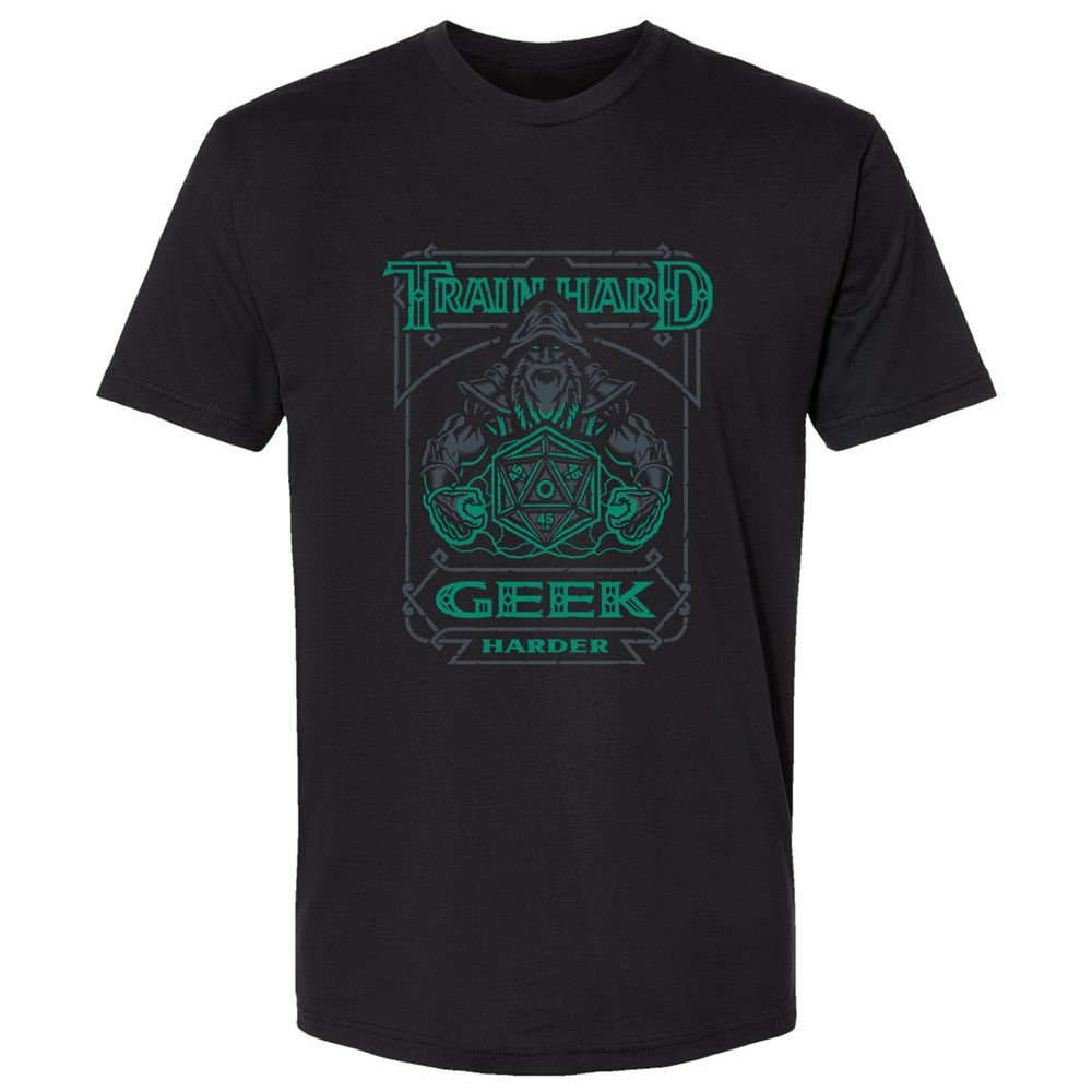 Train Hard, Geek Harder - Black - 1