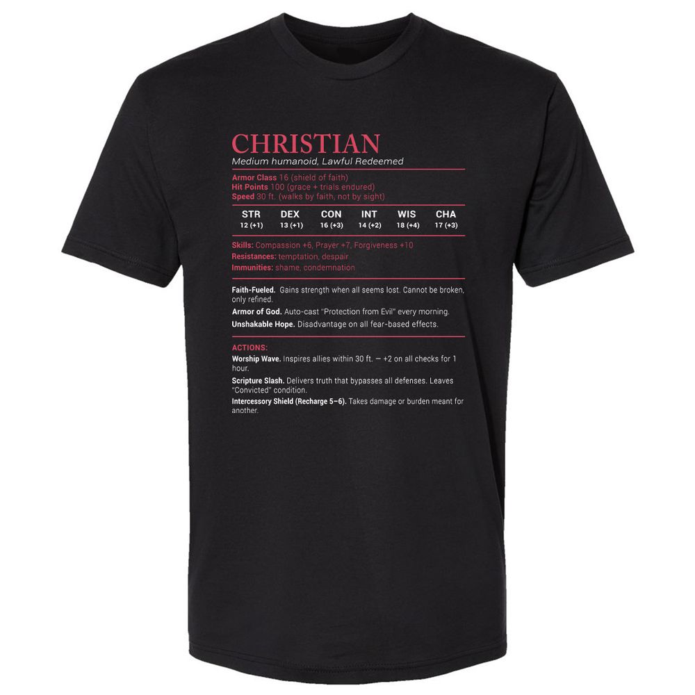 Chistian Stats Premium Unisex T-Shirt - Black - 1