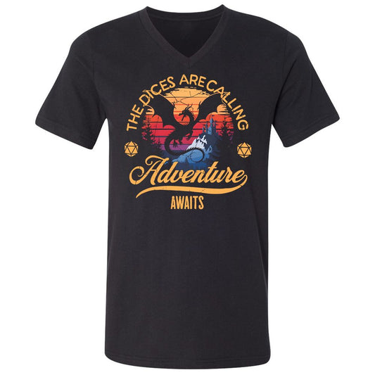The Dices Are Calling Unisex V-Neck T-Shirt - Black - 1