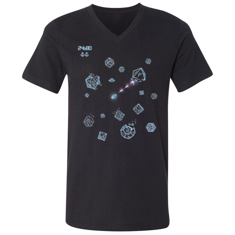 The Dices Game Unisex V-Neck T-Shirt - Black - 1