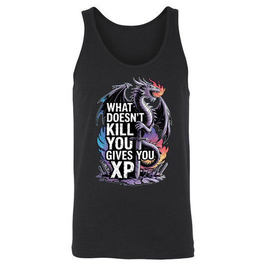 What Doesn't Kill You Dragon Unisex Jersey Tank - Black - 1