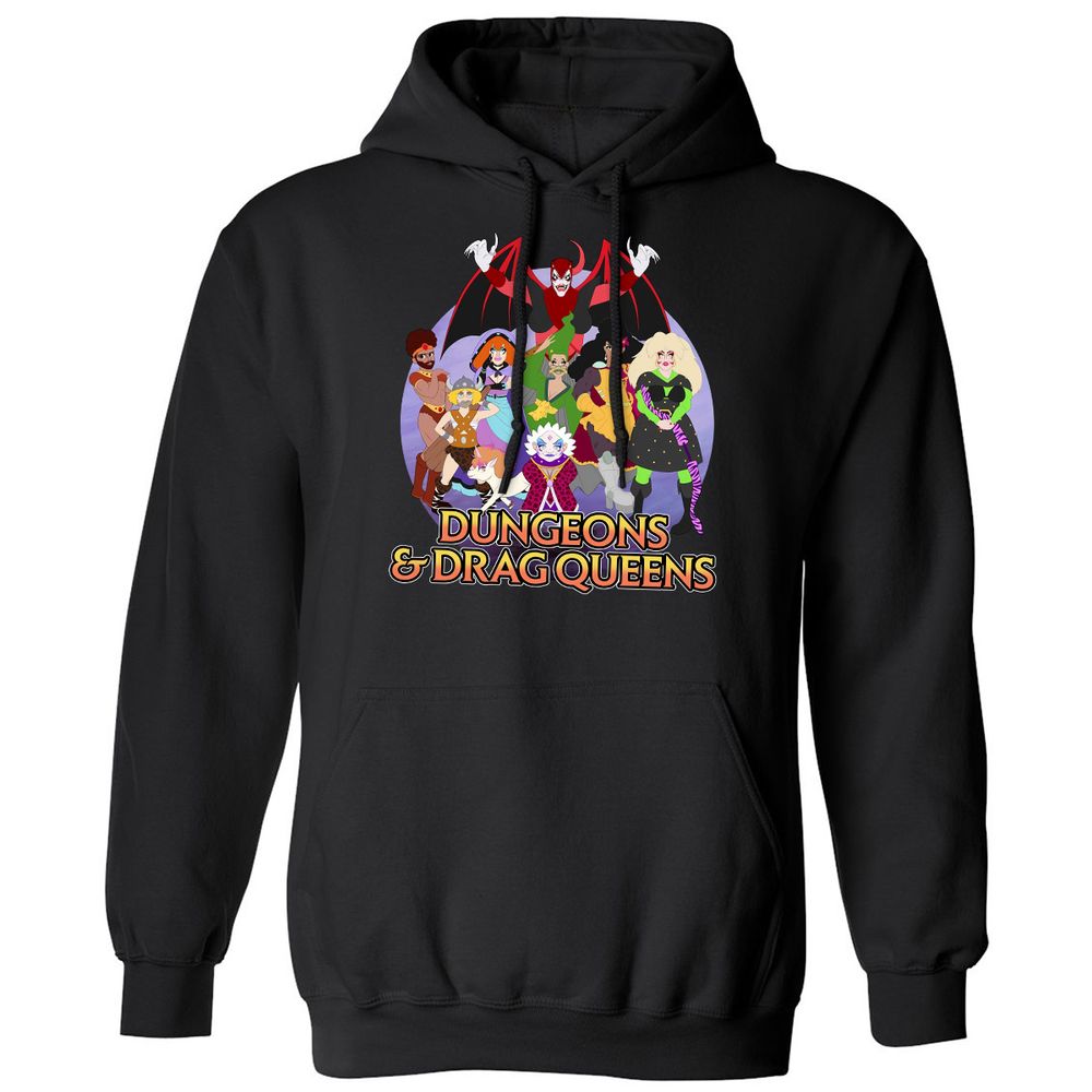 Dungeons n Drag Queens Cartoon Classic Unisex Hoodie - Black - 1