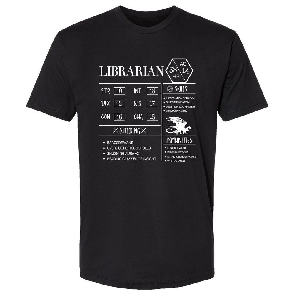 Librarian New Premium Unisex T-Shirt - Black - 1