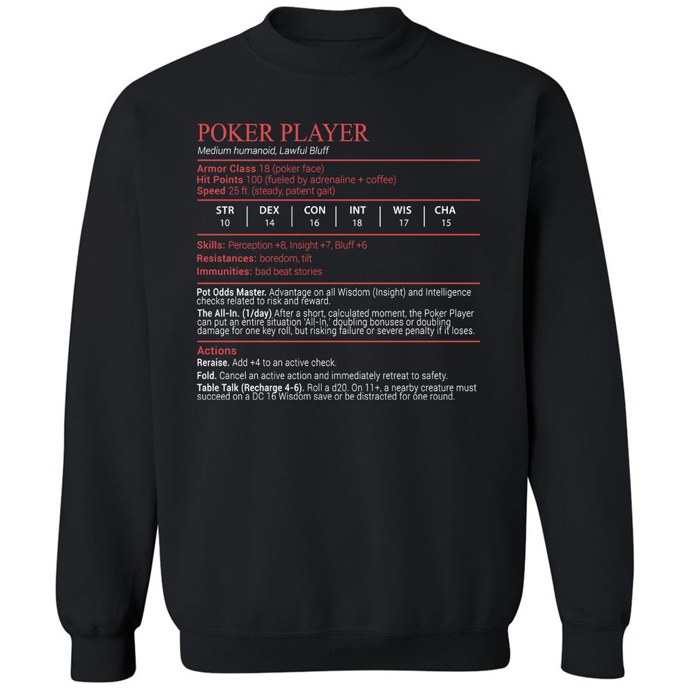 Poker Player Stats Block - Black - 1