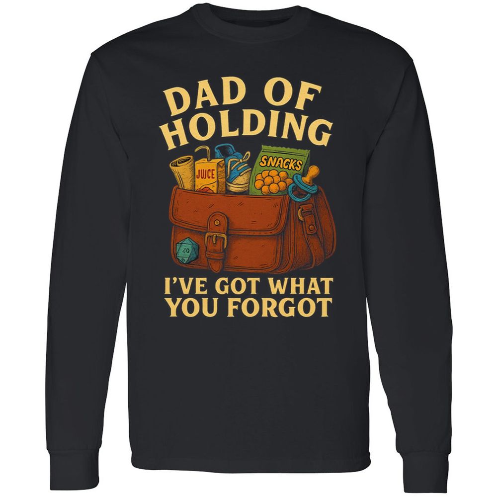 Dad Of Holding Long Sleeve T-Shirt - Black - 1