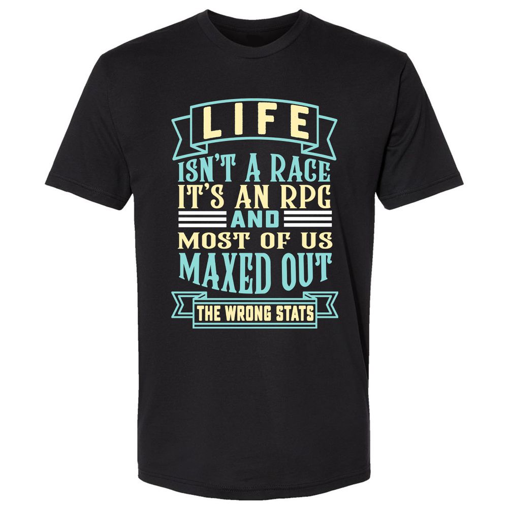 Life Is A RPG Premium Unisex T-Shirt - Black - 1