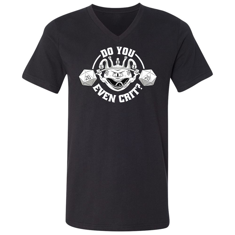 Do You Even Crit Unisex V-Neck T-Shirt - Black - 1