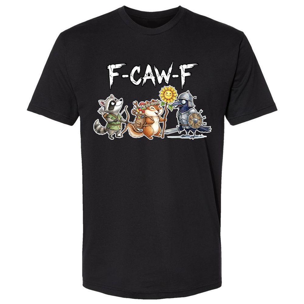 F-CAW-F Adventuring party Premium Unisex T-Shirt - Black - 1
