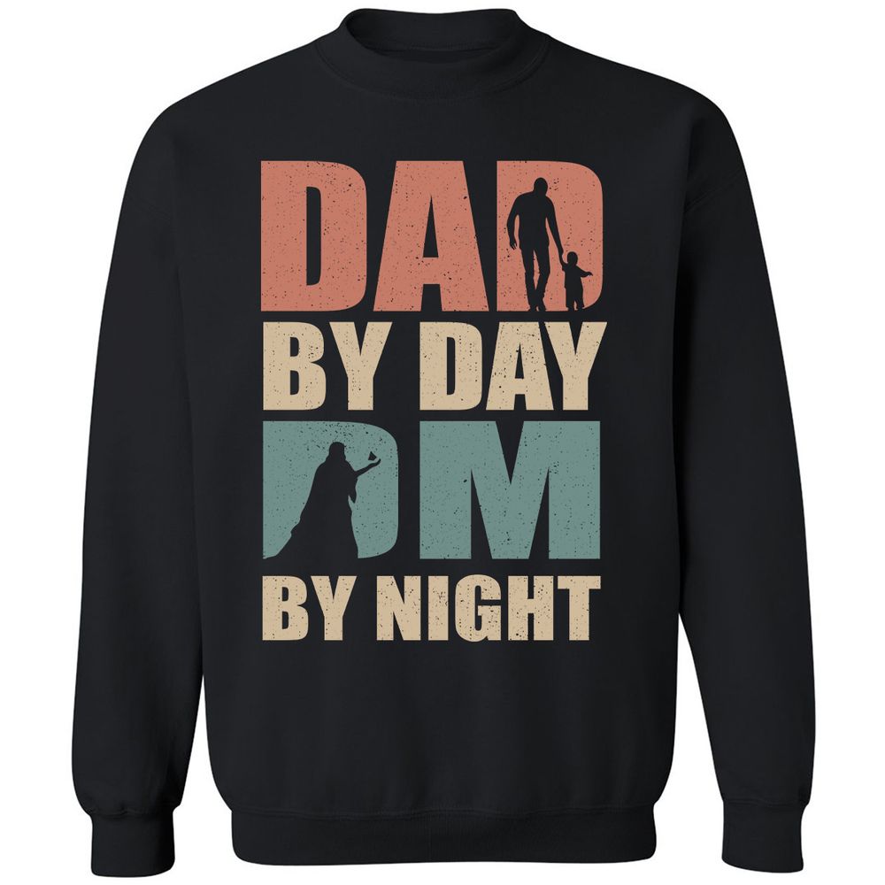 Dad By Day DM By Night - Black - 1
