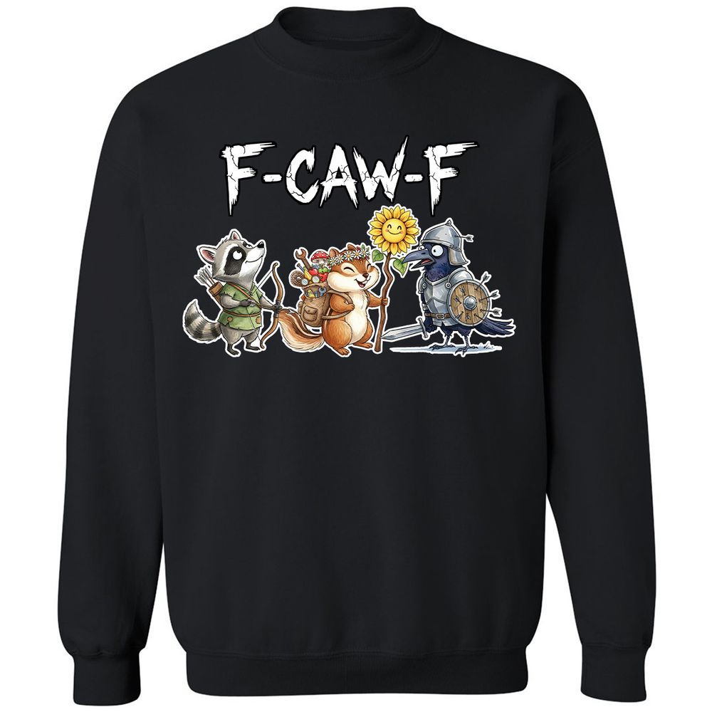 F-CAW-F Adventuring party Classic Unisex Sweatshirt - Black - 1
