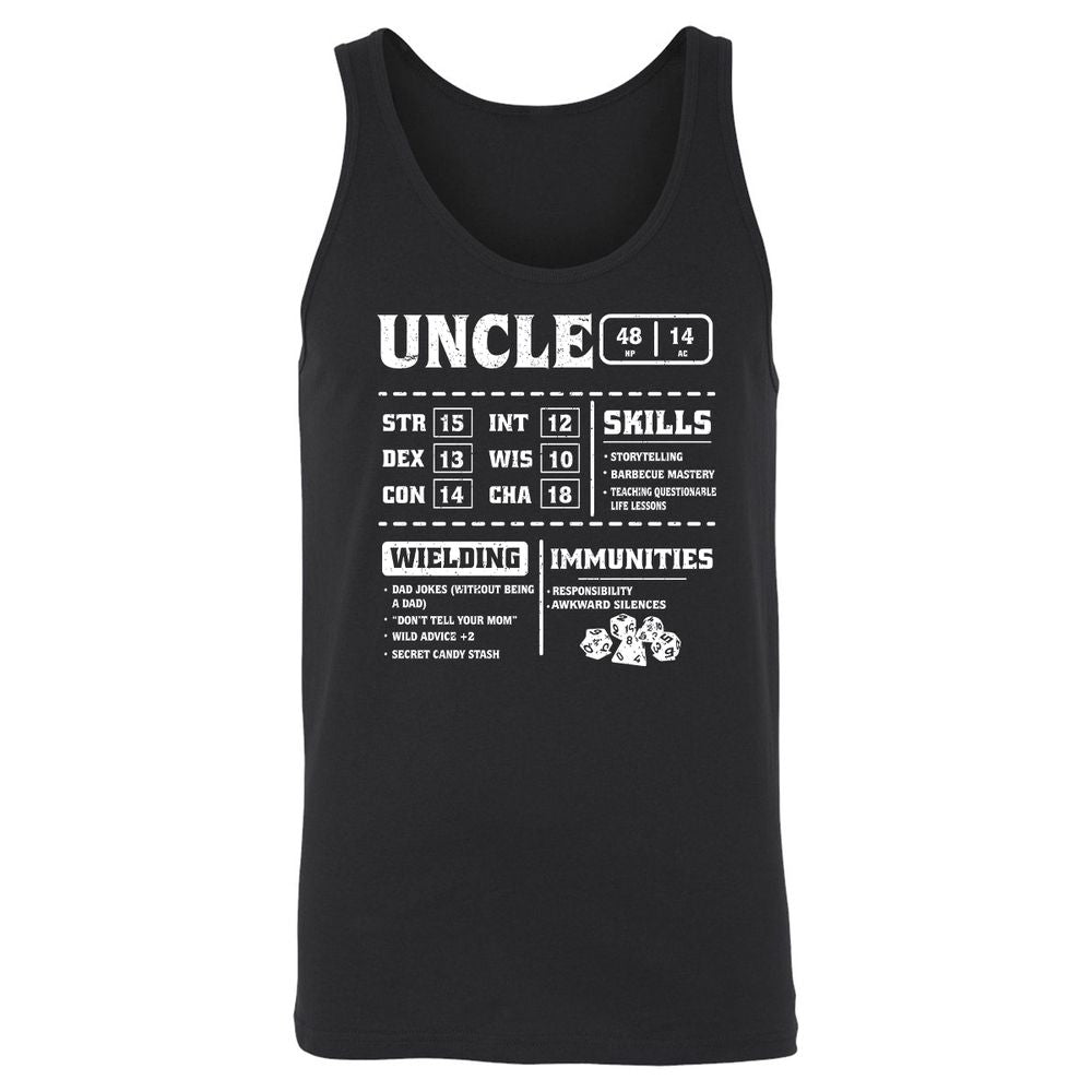 Uncle Stats Unisex Jersey Tank - Black - 1