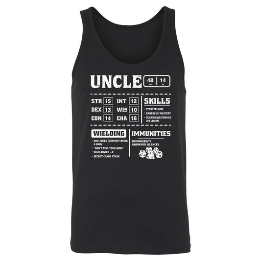 Uncle Stats Unisex Jersey Tank - Black - 1