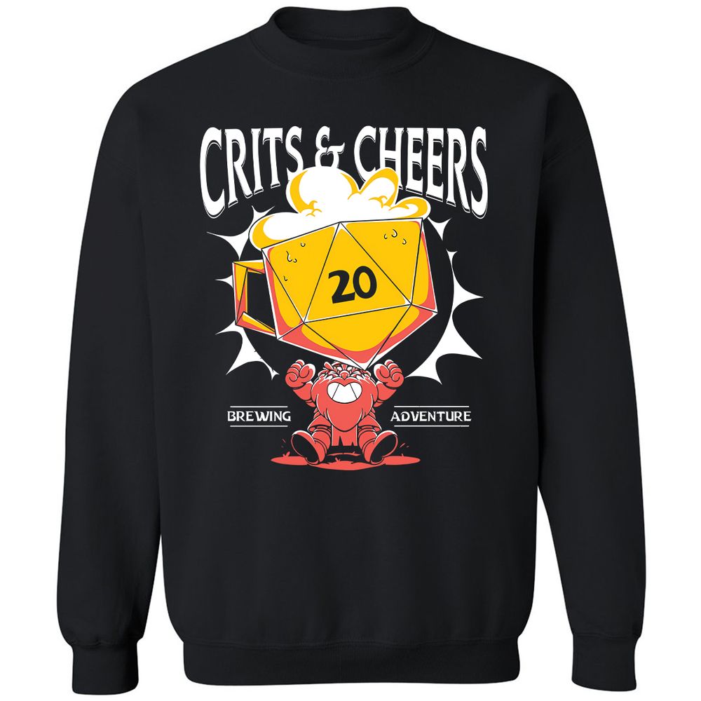 Crits & Cheers Classic Unisex Sweatshirt - Black - 1
